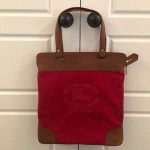Red Burberry Tote